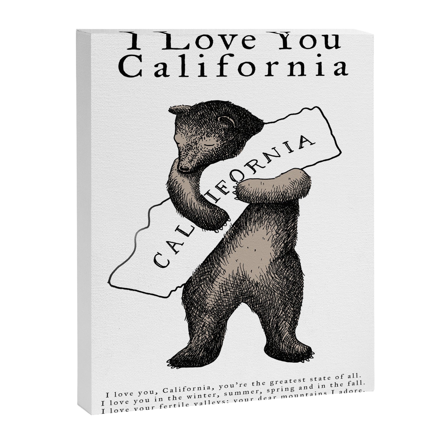 i love you california Canvas Print Gallery Image 6