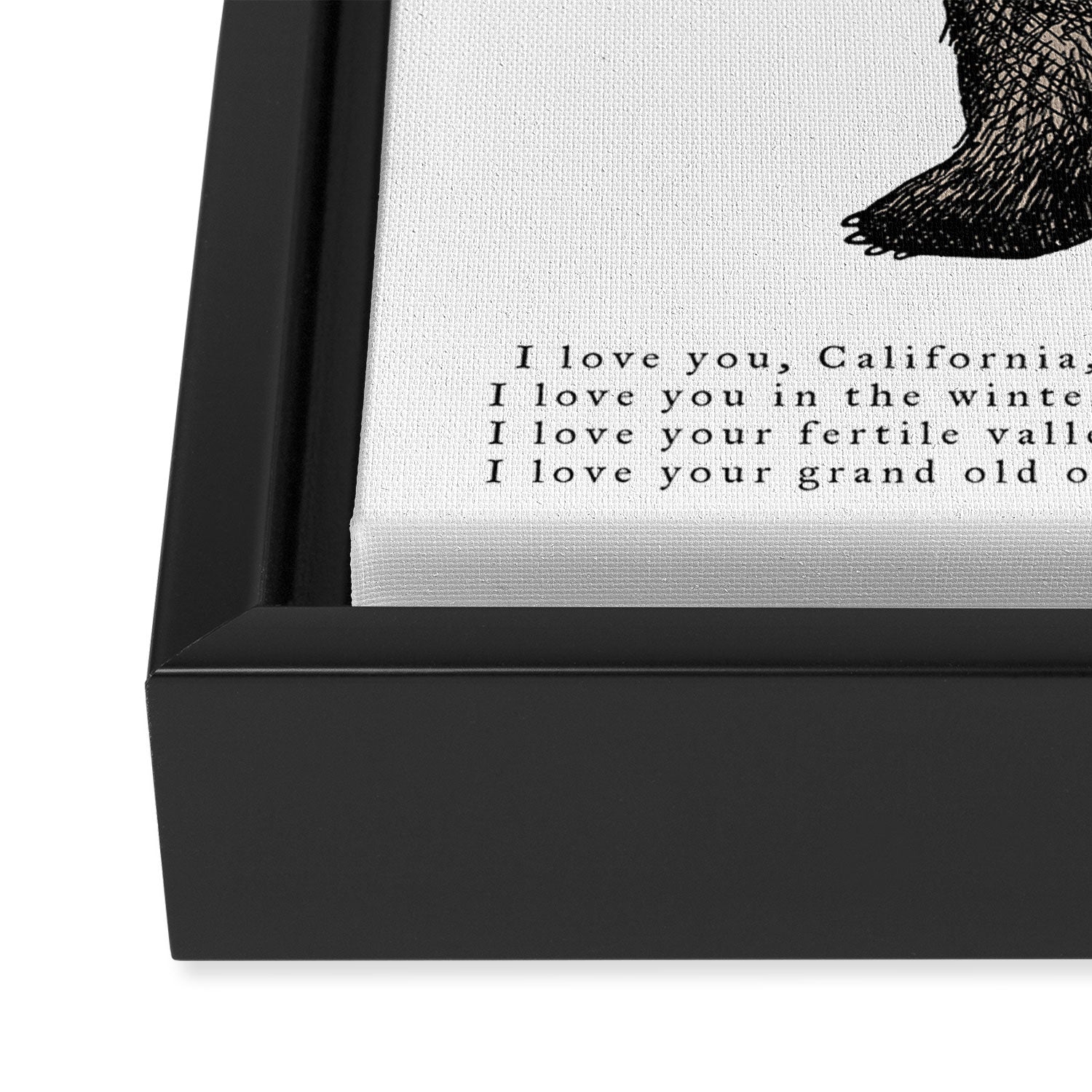 i love you california Framed Canvas Print Gallery Image 3
