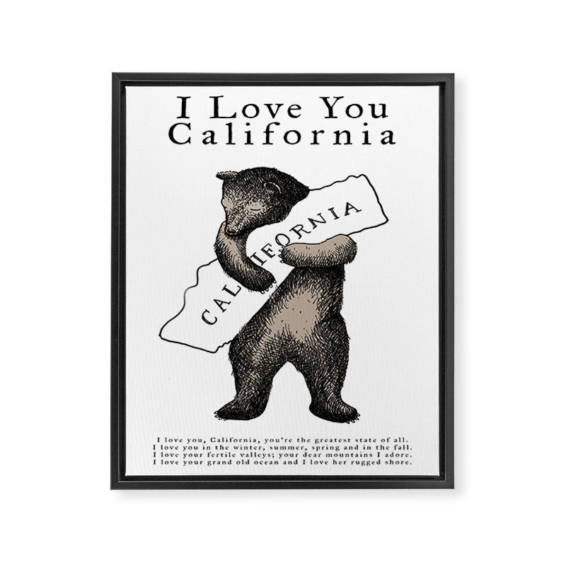i love you california Framed Canvas Print Gallery Image 6