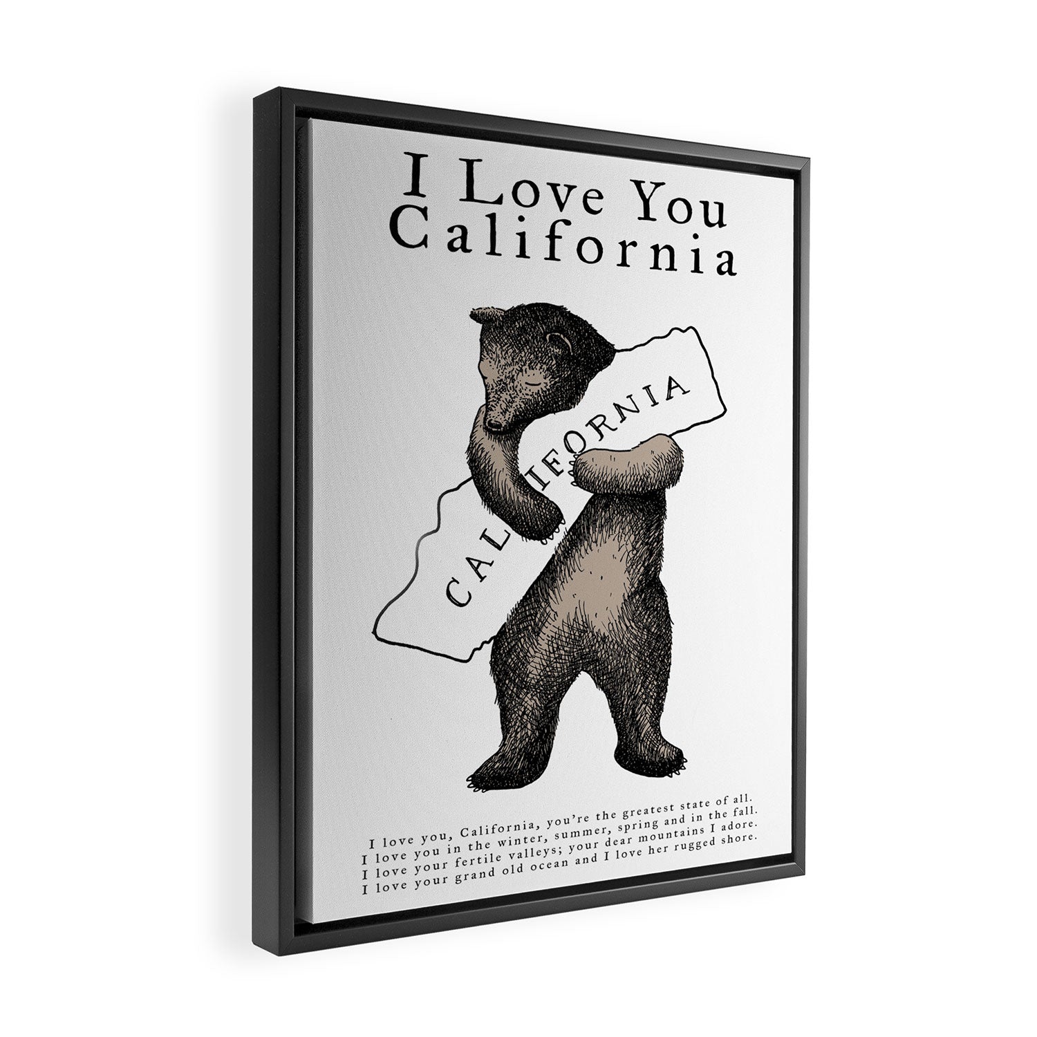 i love you california Framed Canvas Print Gallery Image 2