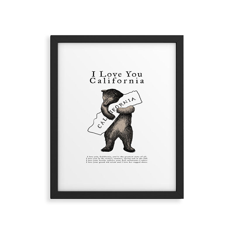 i love you california Framed Art Print Gallery Image 5