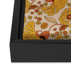 70s Floral Pattern Framed Canvas Print Gallery Image 3