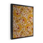 70s Floral Pattern Framed Canvas Print Gallery Image 2