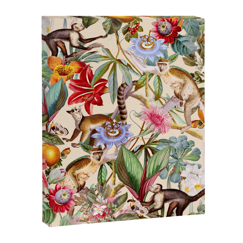 Animal and Floral Pattern Canvas Print Gallery Image 6