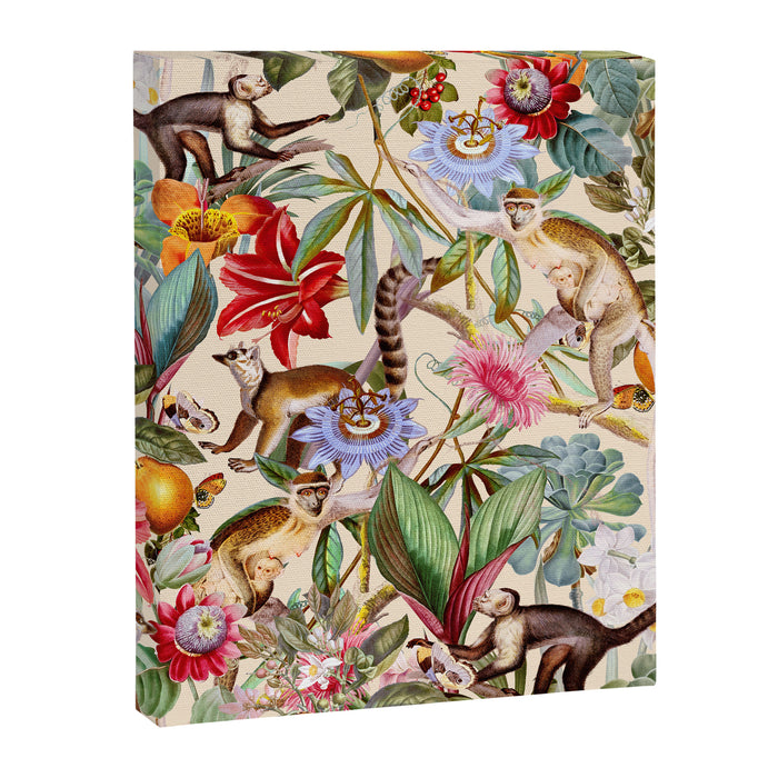 Animal and Floral Pattern Canvas Print Gallery Image 1