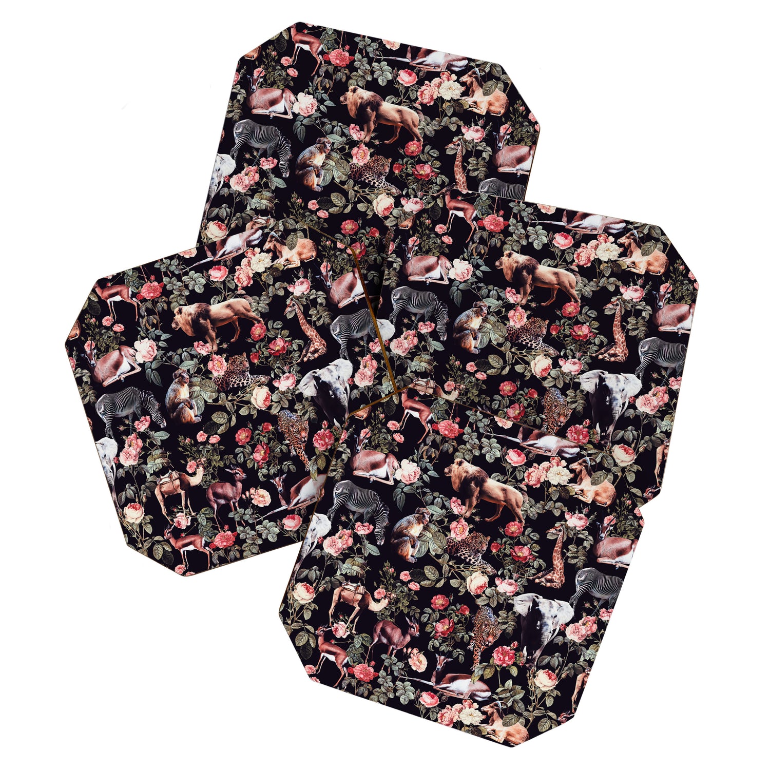 Animals and Floral Pattern Coaster Gallery Image 1