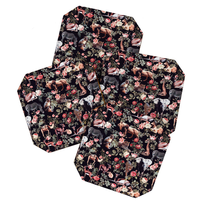 Animals and Floral Pattern Coaster Gallery Image 1
