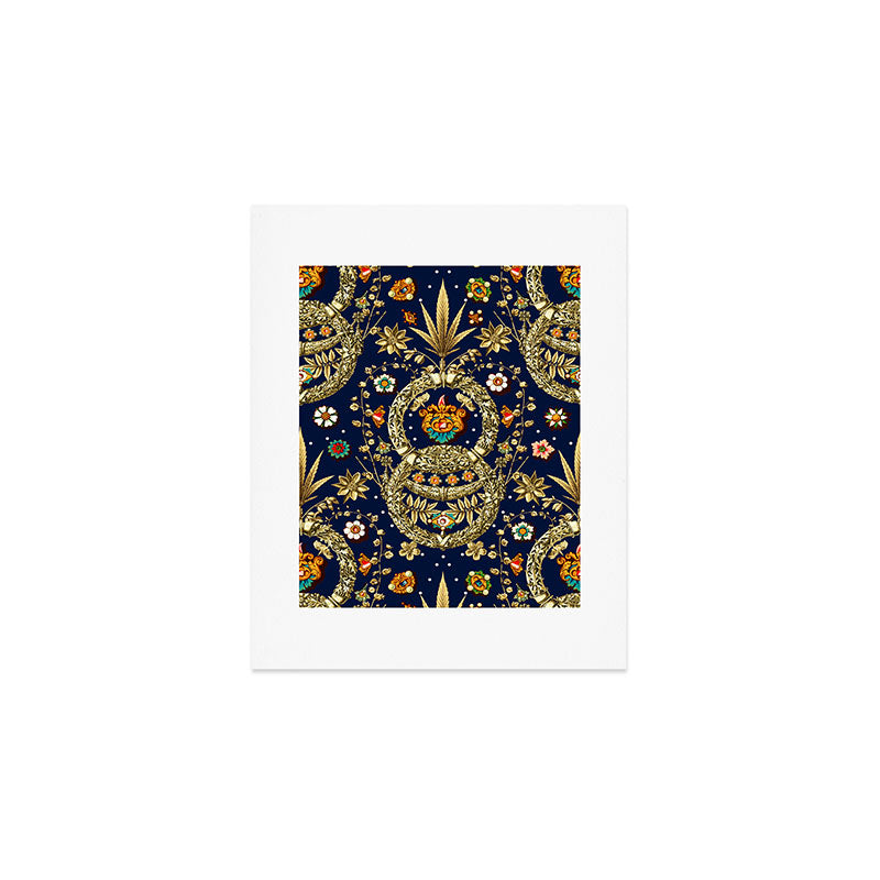 Art Nouveau Floral Pattern Art Print Gallery Image 1