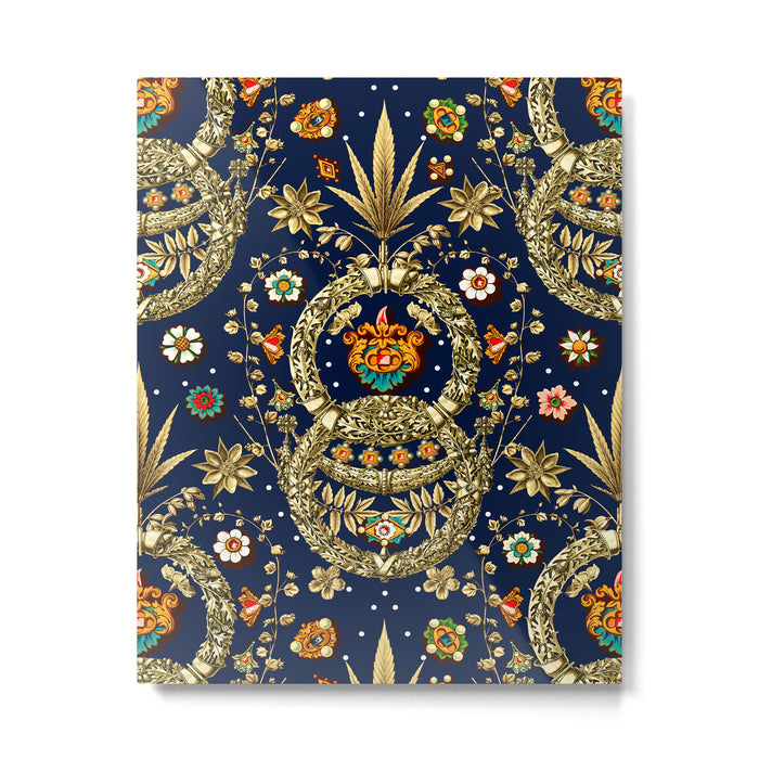 Art Nouveau Floral Pattern Metal Print Gallery Image 1