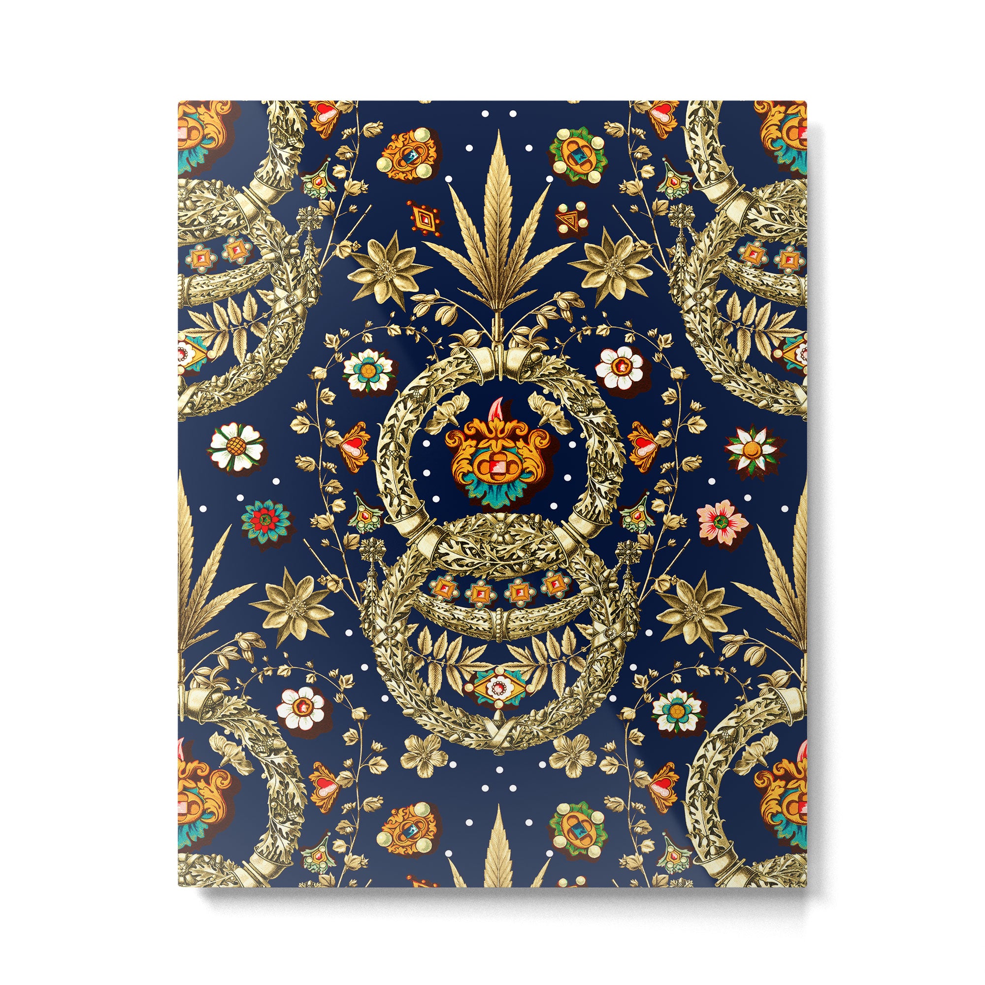 Art Nouveau Floral Pattern Metal Print Gallery Image 4