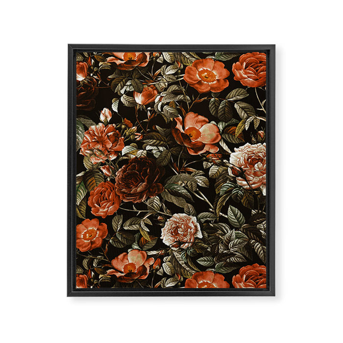 Autumn Winter Flowers Framed Canvas Print Gallery Image 1