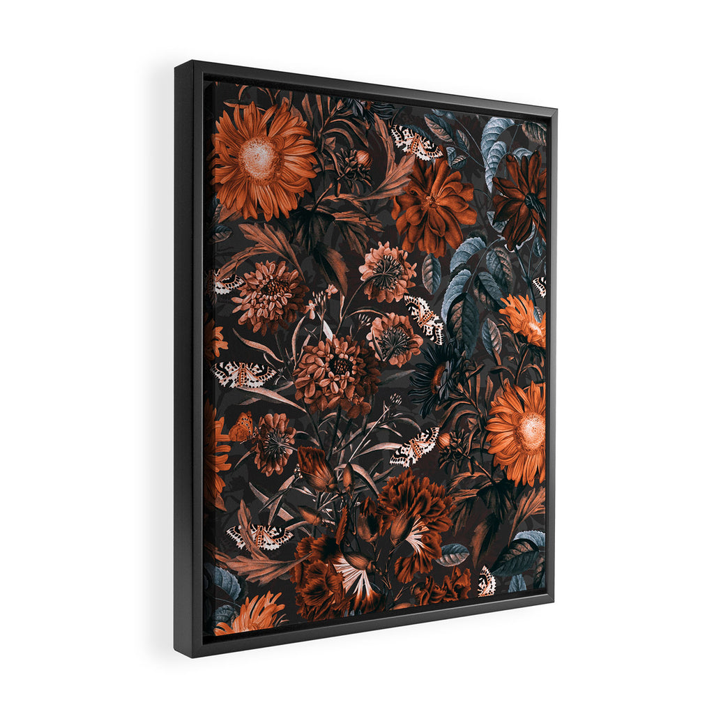 Autumn Winter Flowers V Framed Canvas Print Gallery Image 2