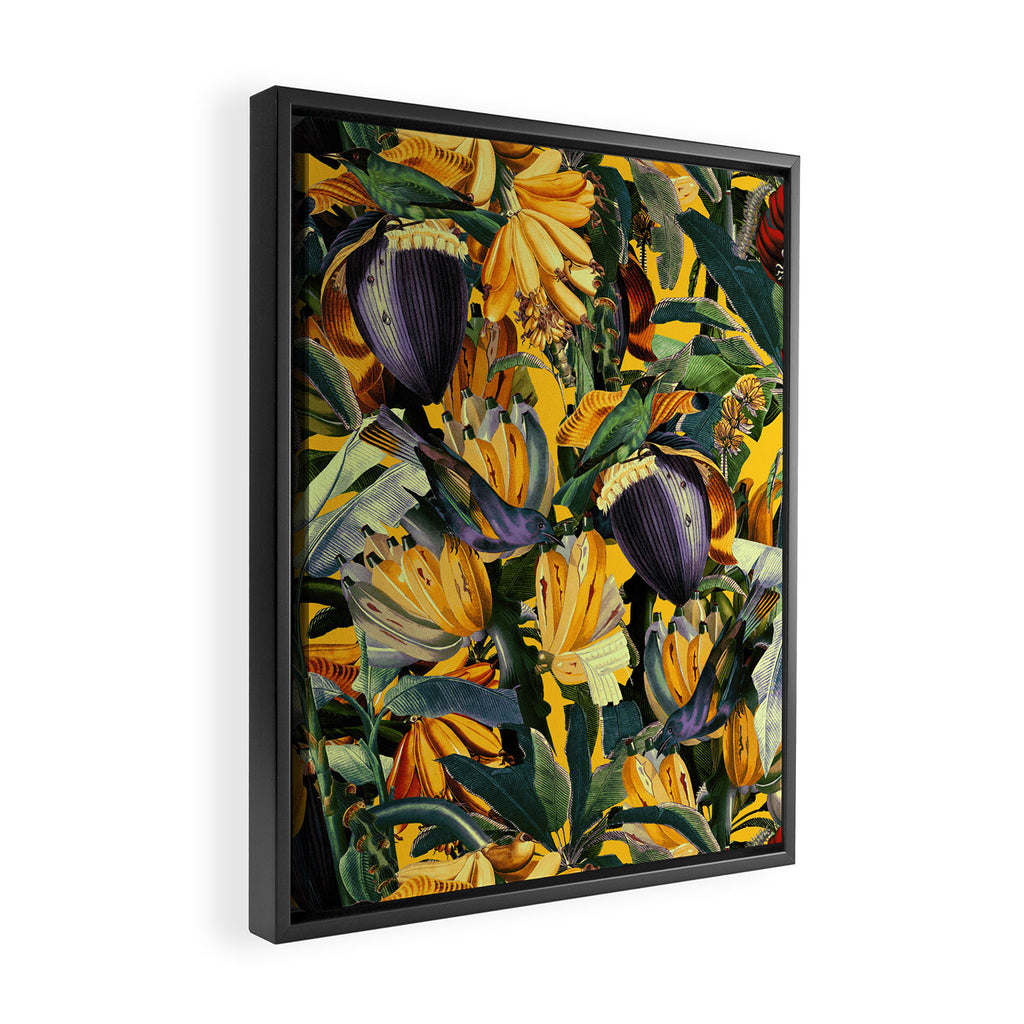 Banana and Leaf Garden Framed Canvas Print Gallery Image 2