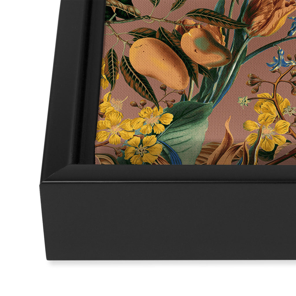 Banana and Leaf Pattern Framed Canvas Print Gallery Image 3