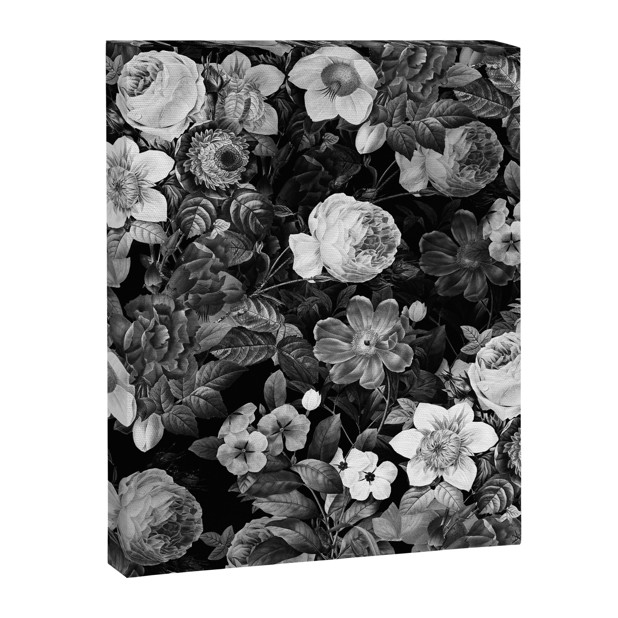 Black and White Garden Canvas Print Gallery Image 8