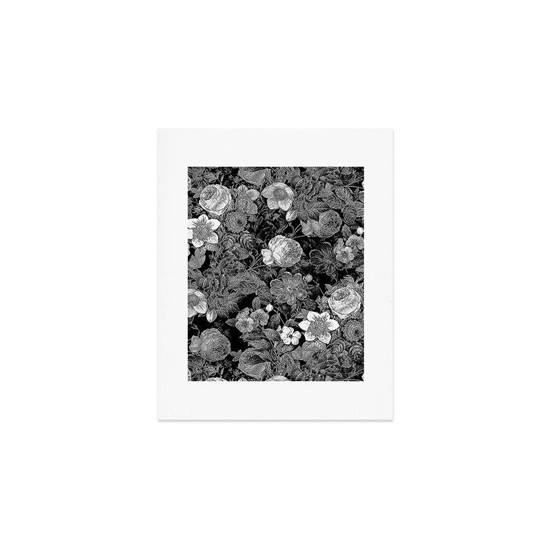 Black and White Garden Art Print Gallery Image 1