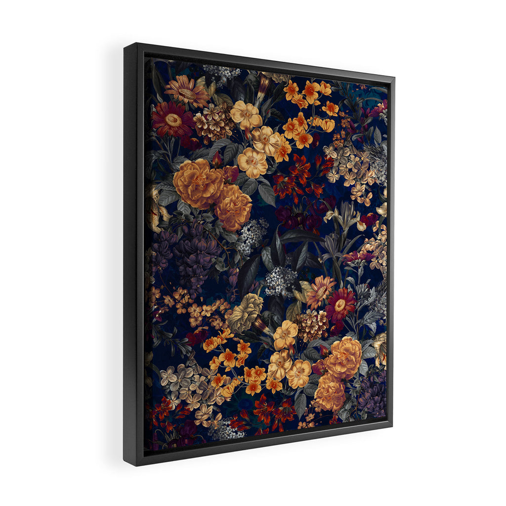 Blooming Oasis IV - Night Framed Canvas Print Gallery Image 2