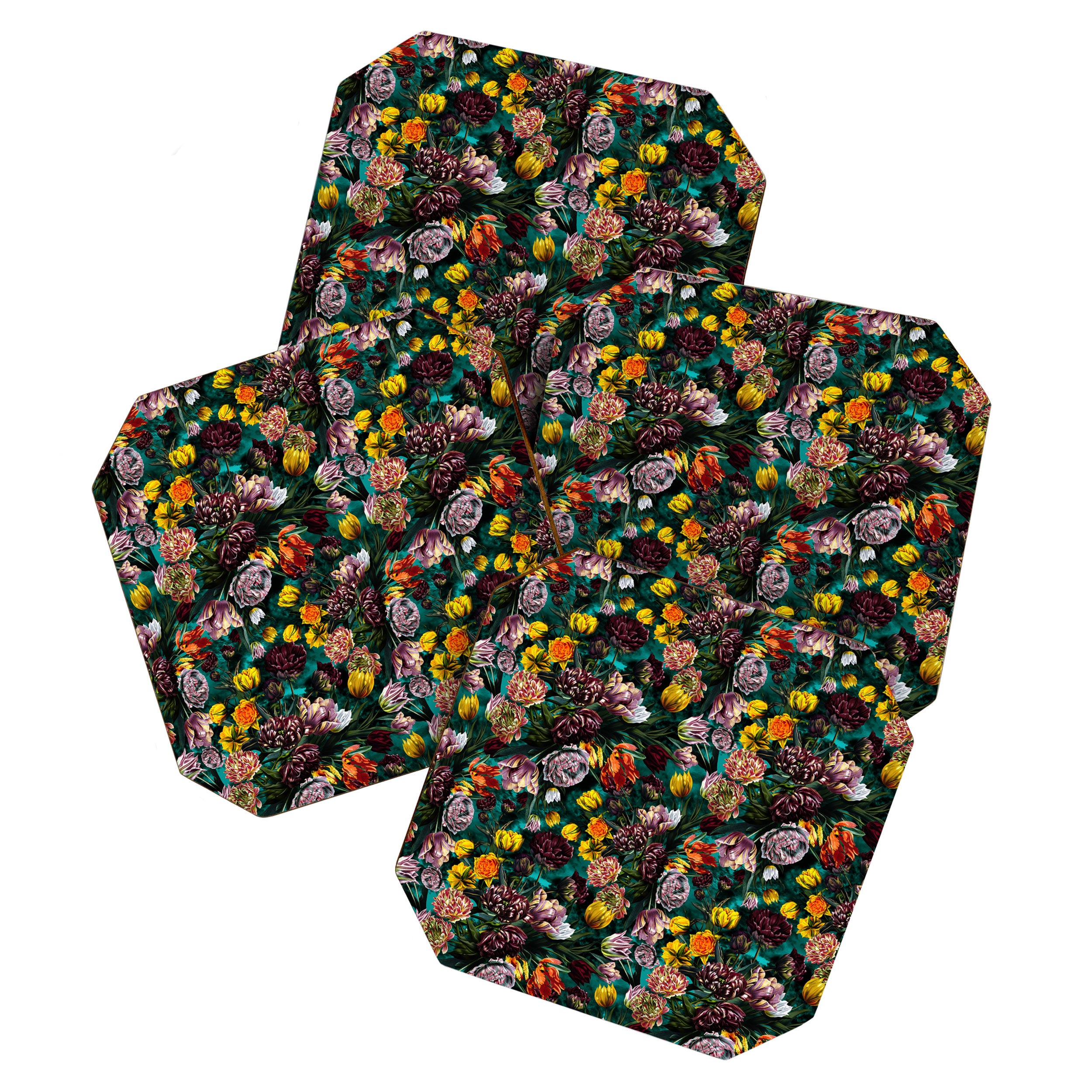 Botanical Multicolor Garden Coaster Gallery Image 1
