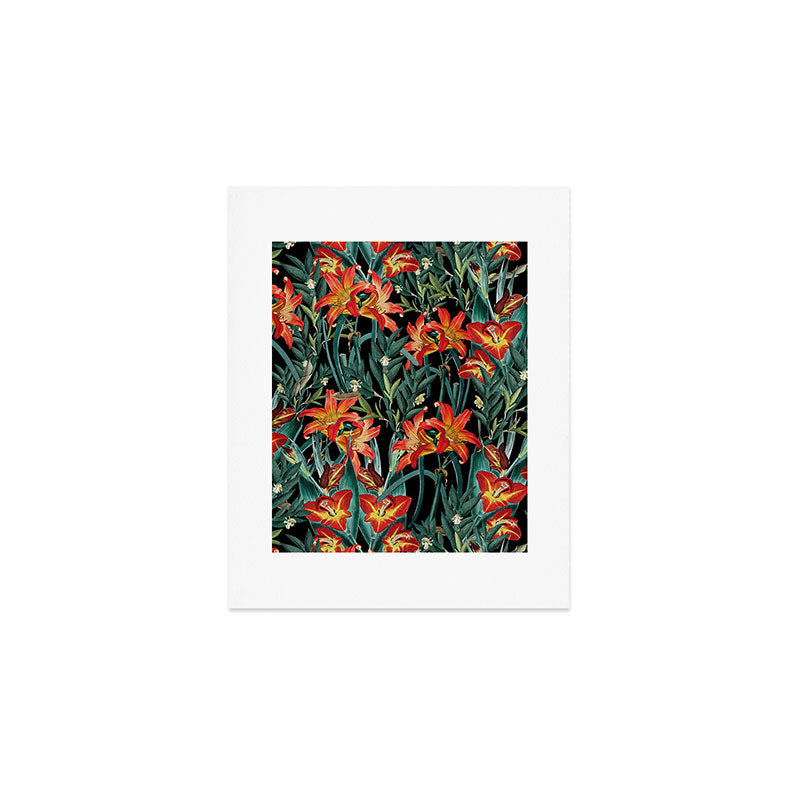 Botanical Night Garden Art Print Gallery Image 1