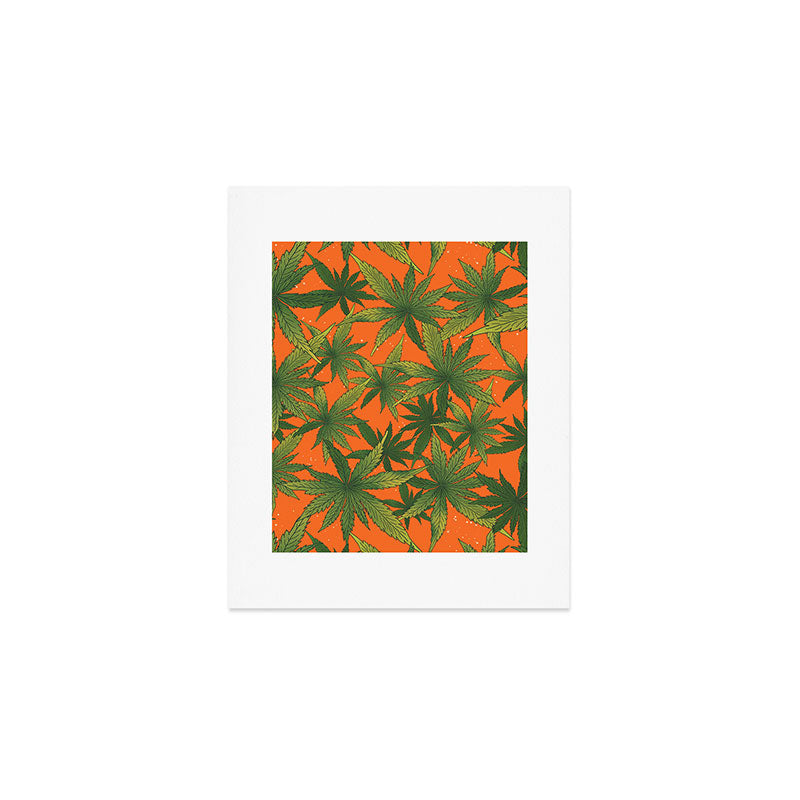 Cannabis Leaves Garden Art Print Gallery Image 1