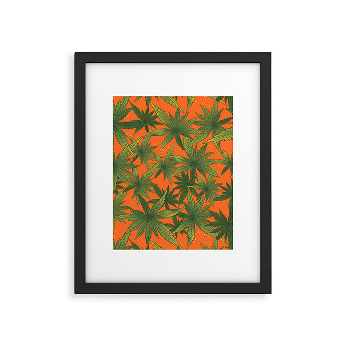 Cannabis Leaves Garden Framed Art Print Gallery Image 1