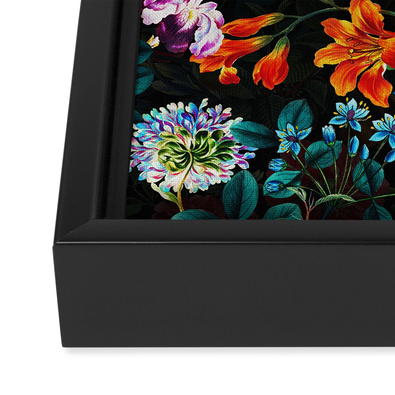 Chintzy Florals II - Night Framed Canvas Print Gallery Image 3