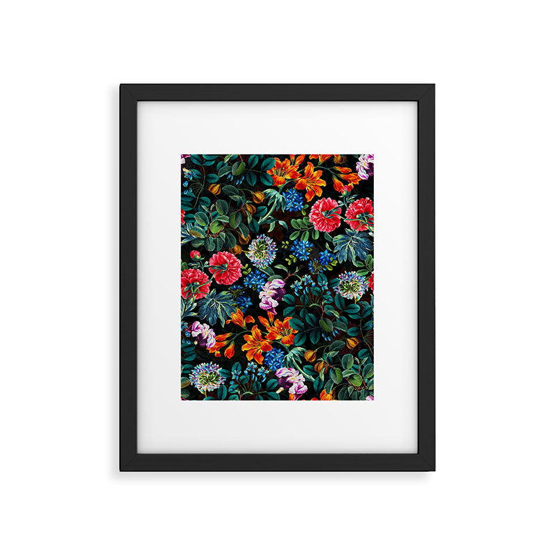 Chintzy Florals II - Night Framed Art Print Gallery Image 5