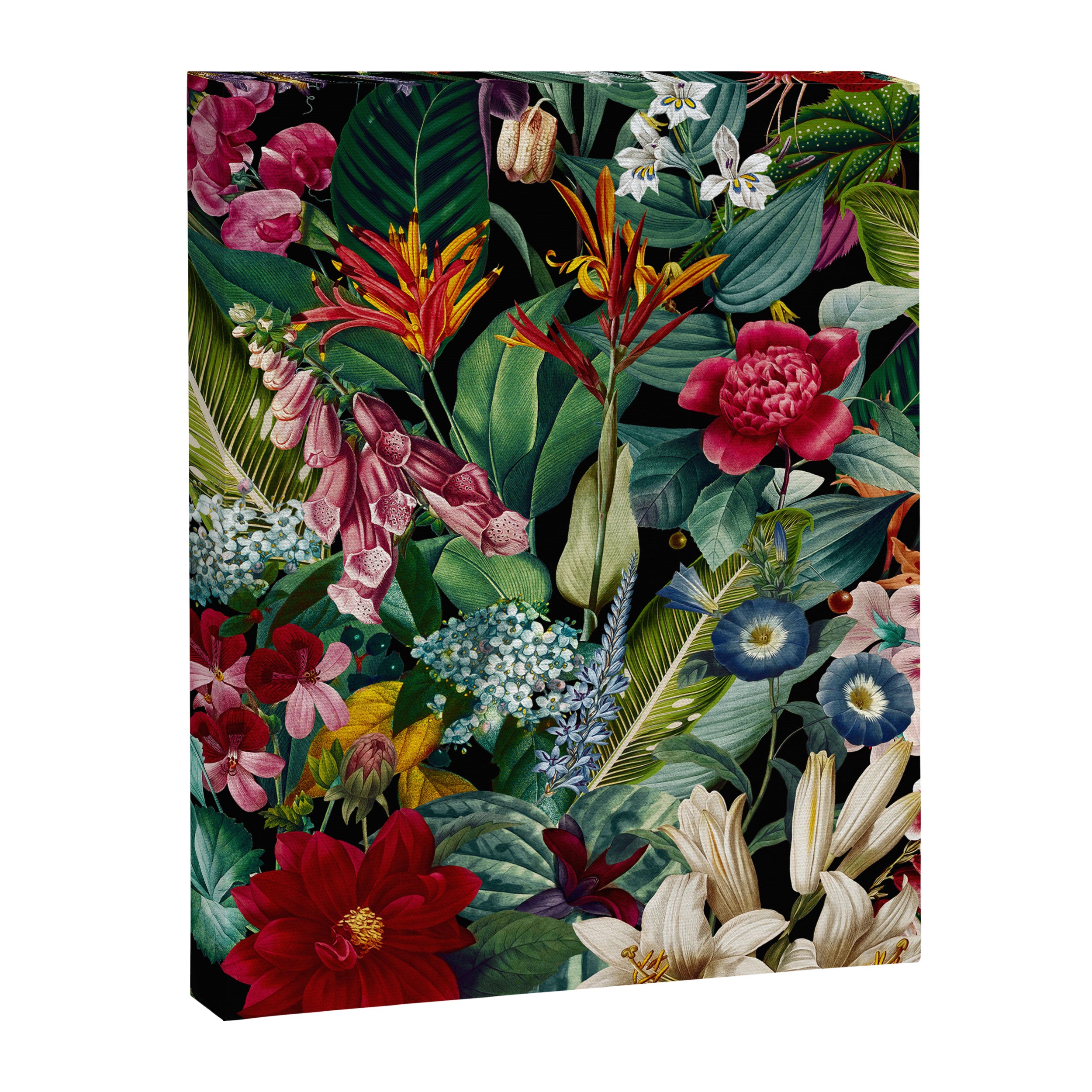 Chintzy Florals - Night Canvas Print Gallery Image 6