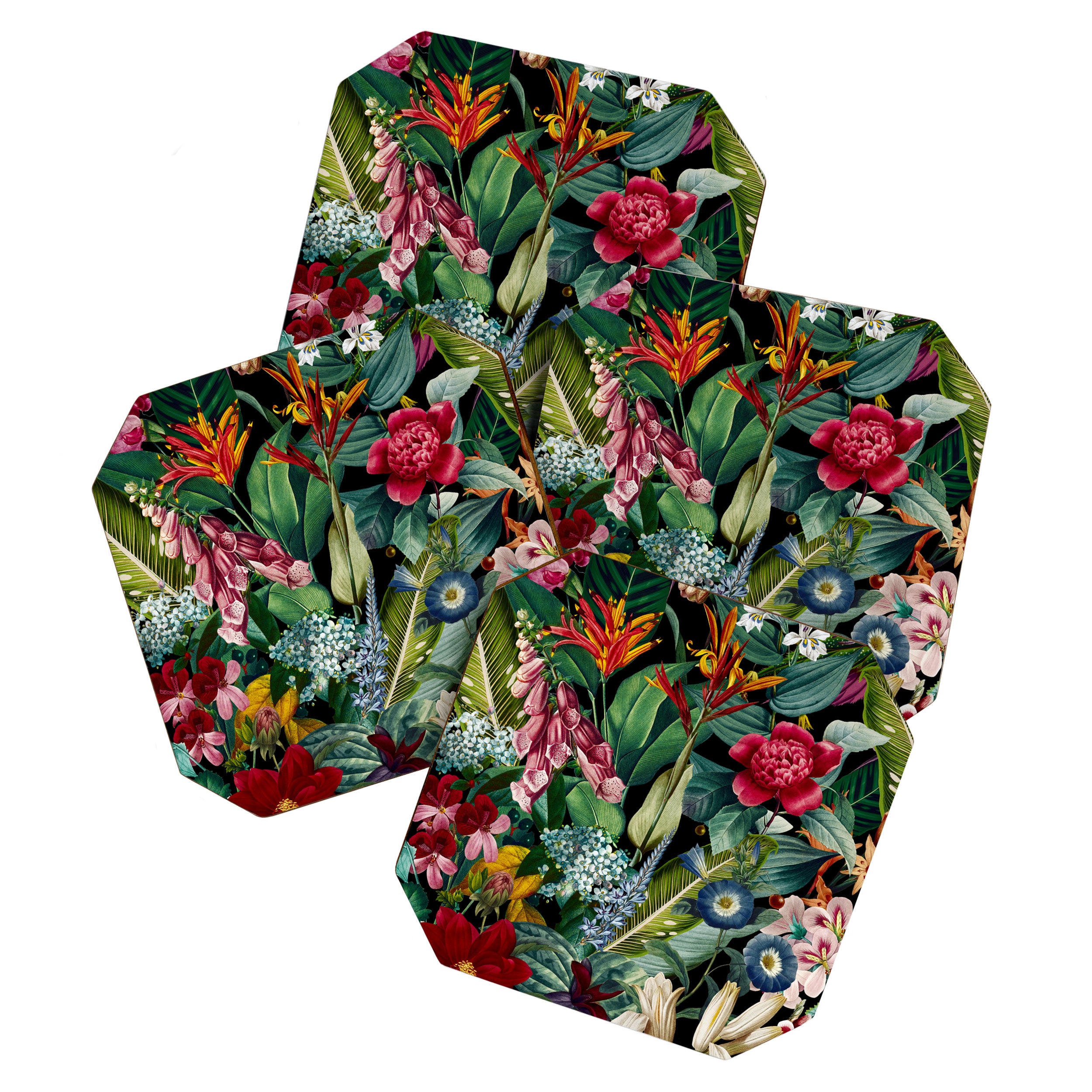 Chintzy Florals - Night Coaster Gallery Image 1