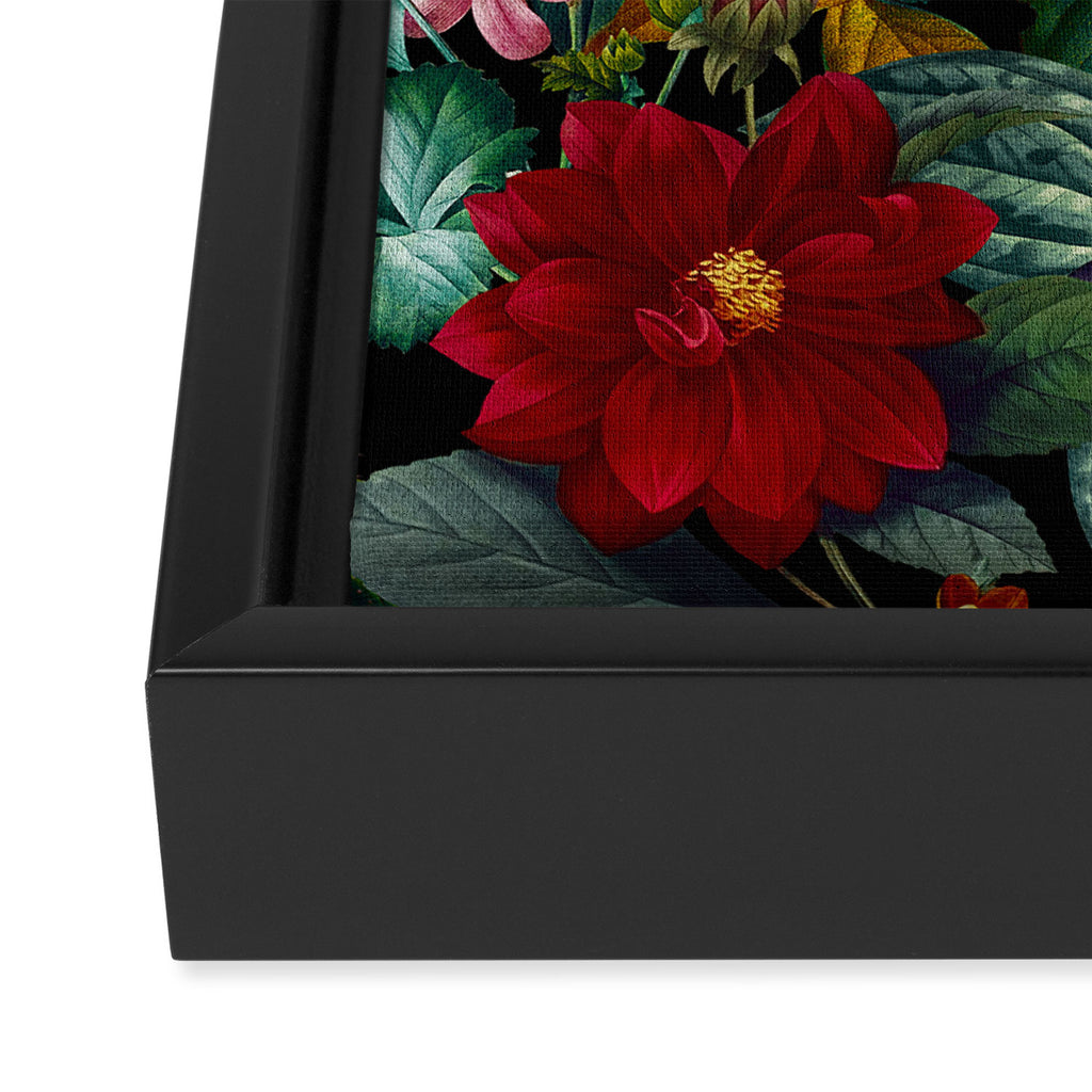 Chintzy Florals - Night Framed Canvas Print Gallery Image 3