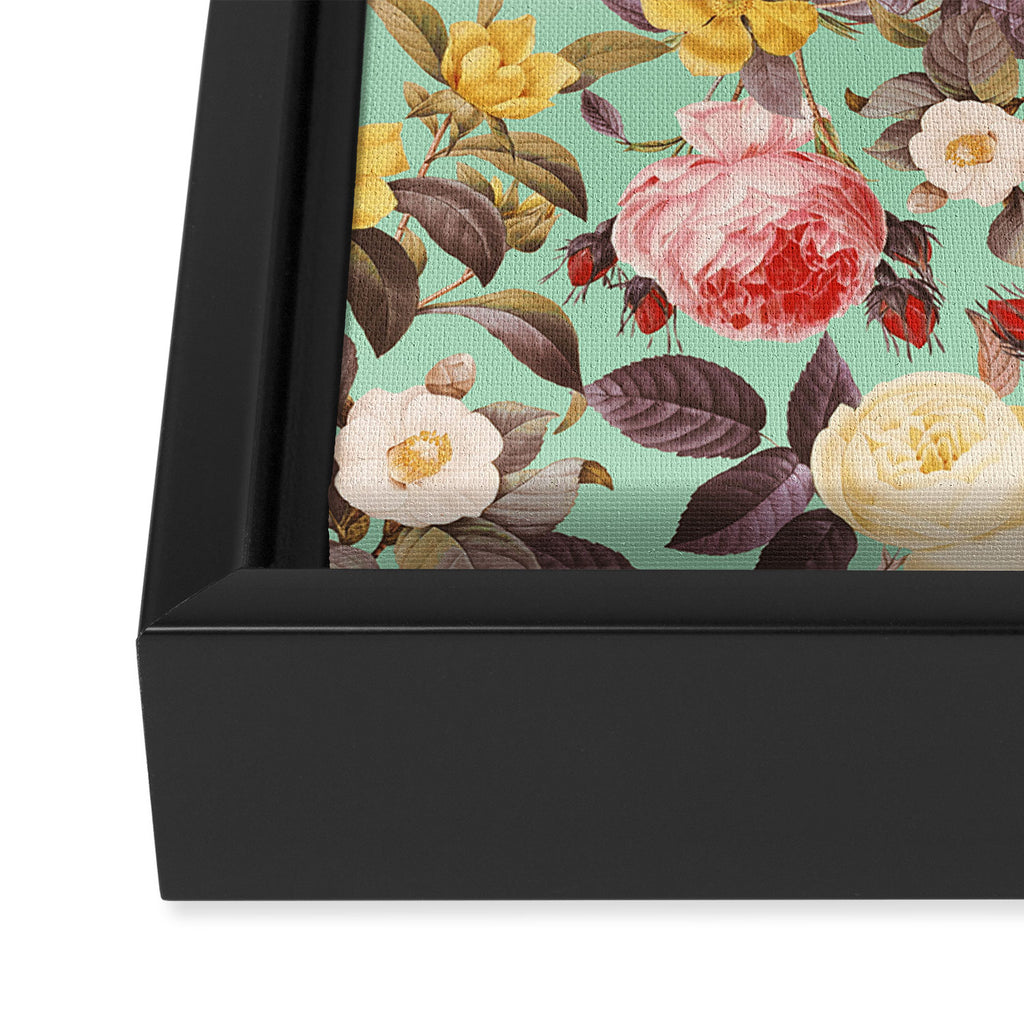 Classic Floral Pattern Framed Canvas Print Gallery Image 3