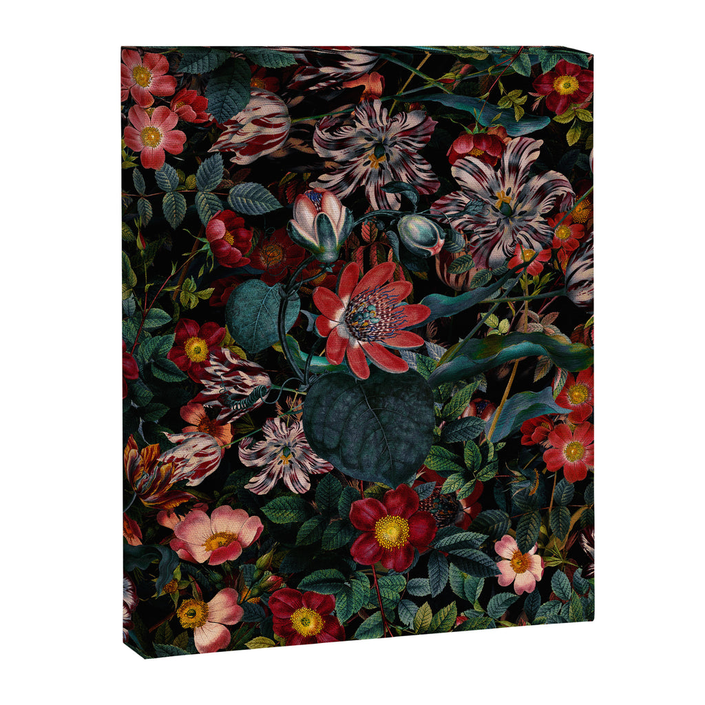 Dark Garden Flowers Canvas Print Gallery Image 8