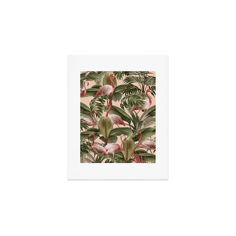 Elegance of Flamingos Art Print Gallery Image 1