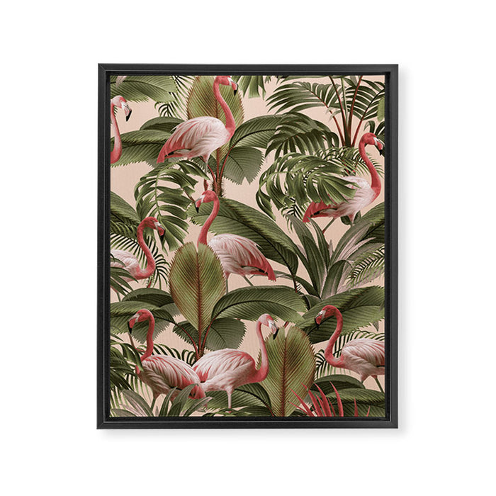 Elegance of Flamingos Framed Canvas Print Gallery Image 1