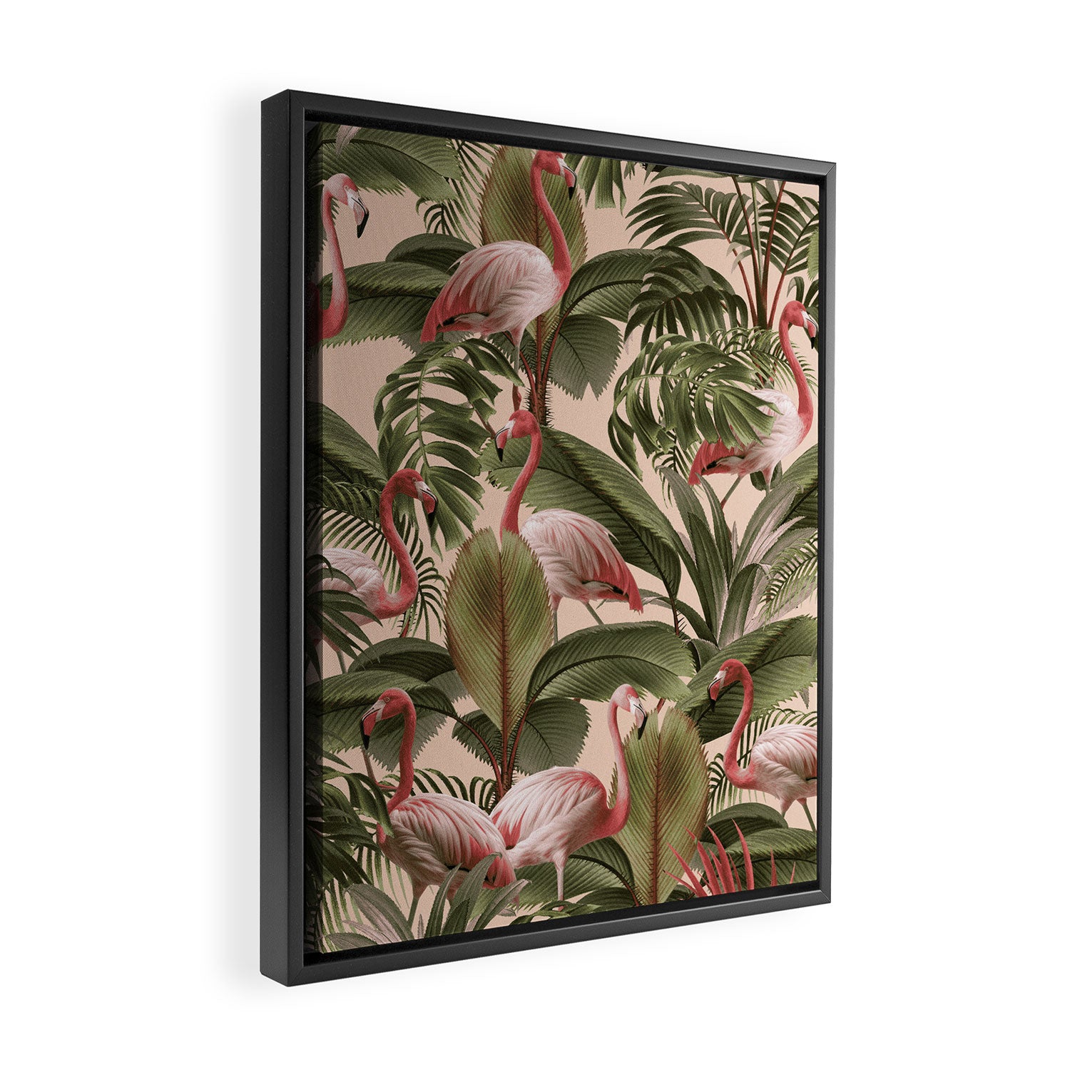 Elegance of Flamingos Framed Canvas Print Gallery Image 2