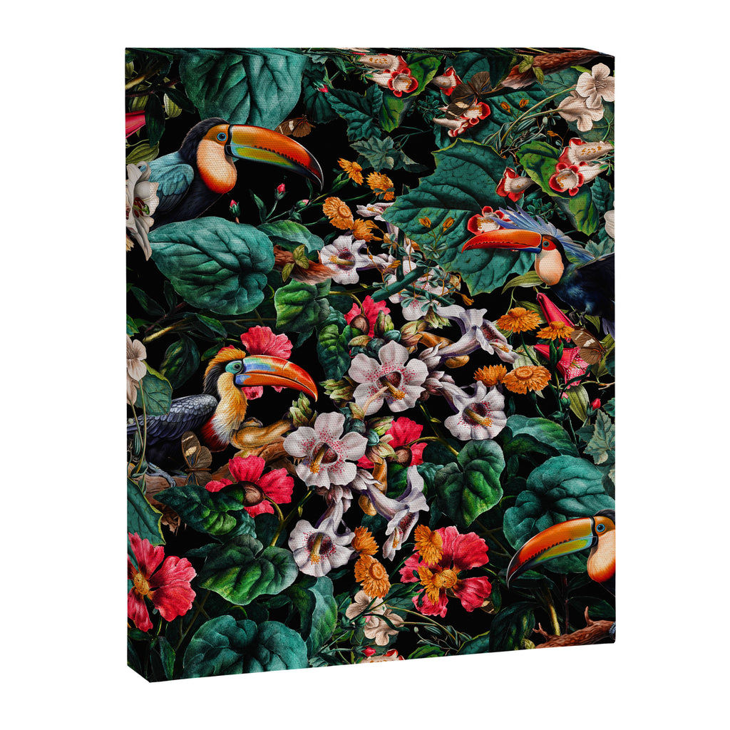 Exotic Blooms and Toucans Canvas Print Gallery Image 6