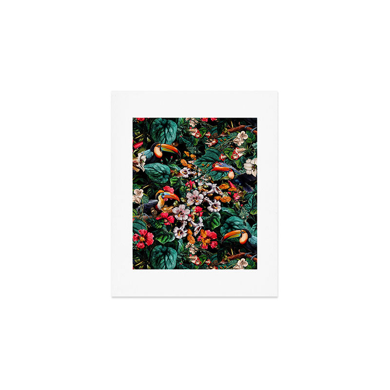Exotic Blooms and Toucans Art Print Gallery Image 1