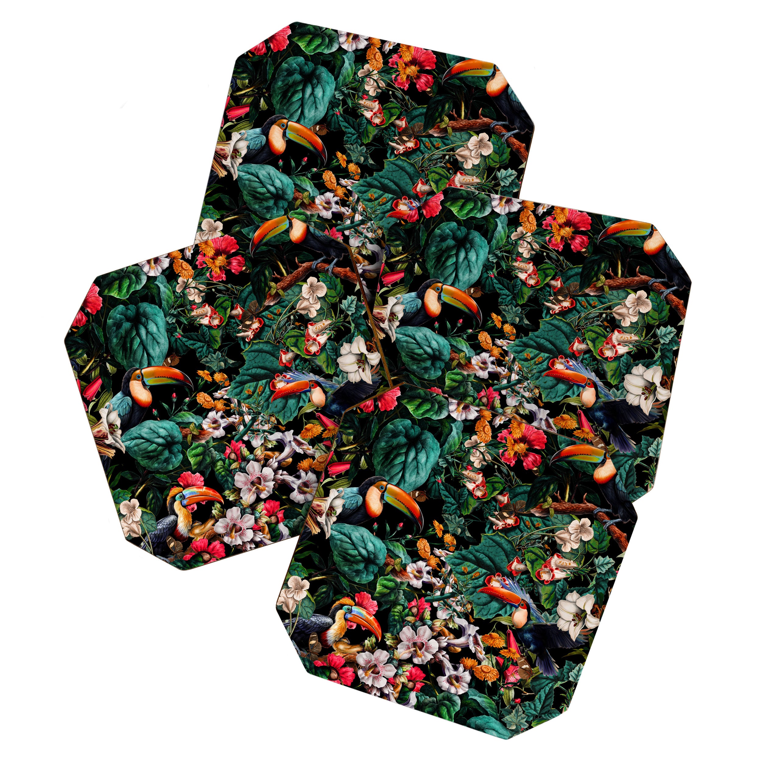 Exotic Blooms and Toucans Coaster Gallery Image 1
