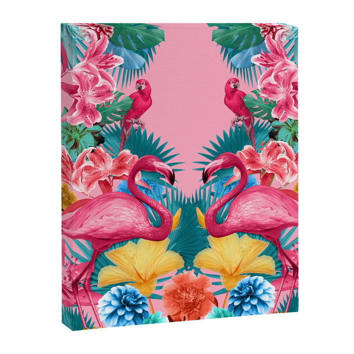 Flamingo and Tropical garden Canvas Print Gallery Image 1