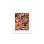 Flamingos and Floral Pattern Art Print Gallery Image 1