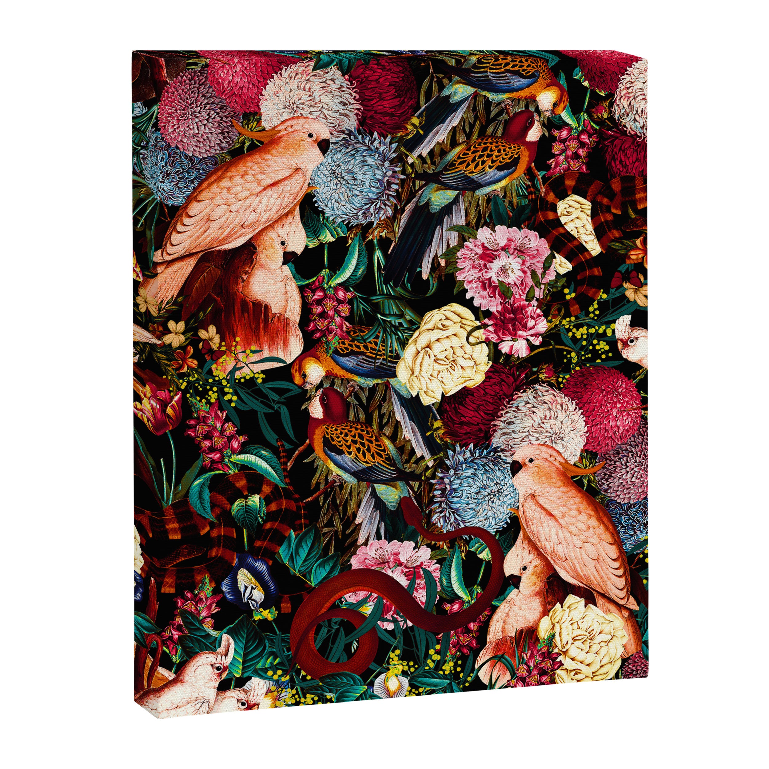 Floral and Animals pattern II Canvas Print Gallery Image 6