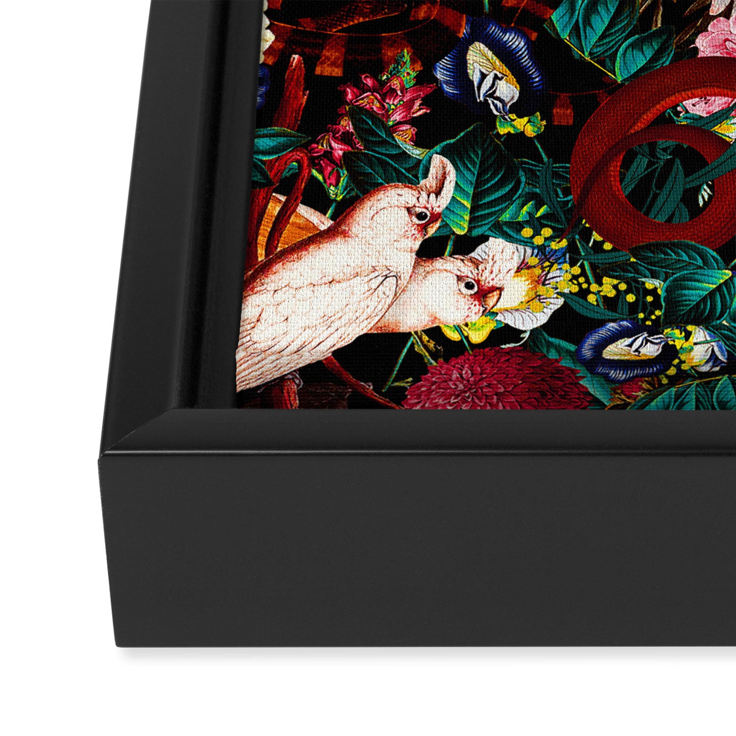 Floral and Animals pattern II Framed Canvas Print Gallery Image 3