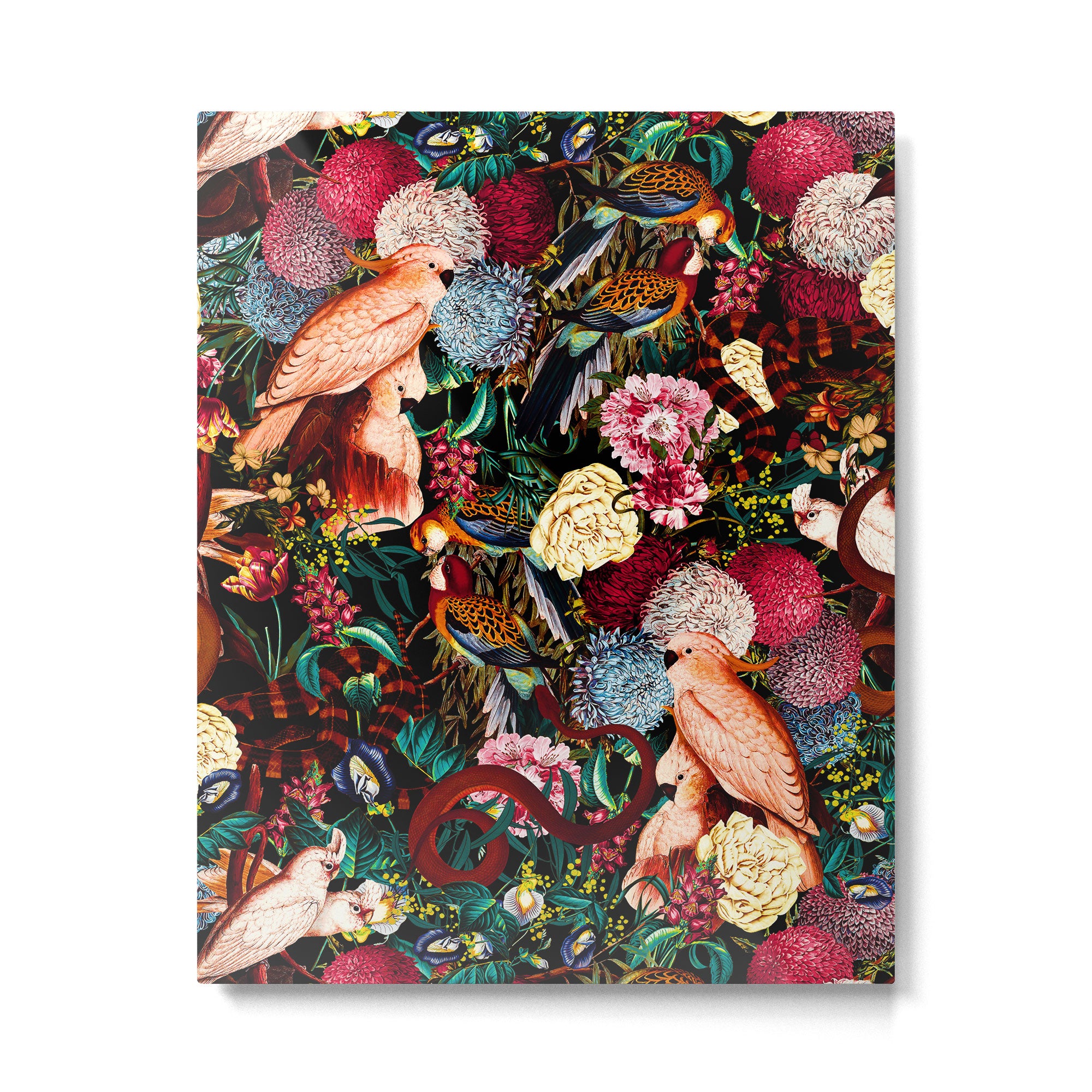 Floral and Animals pattern II Metal Print Gallery Image 4