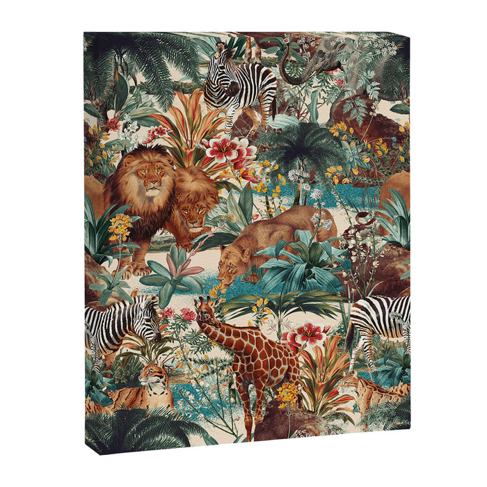 Floral and Animals Pattern IV Canvas Print Gallery Image 1