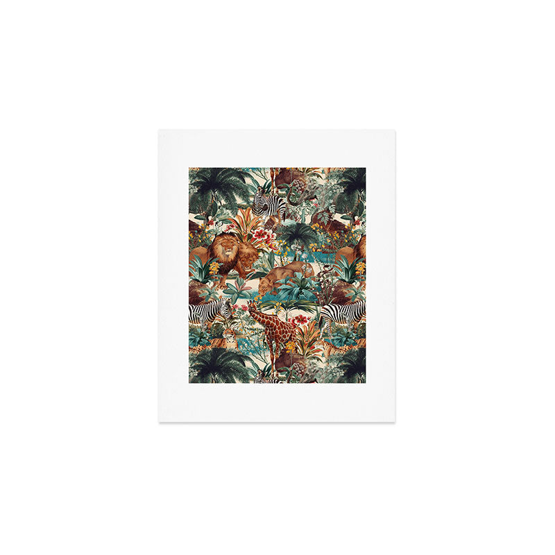 Floral and Animals Pattern IV Art Print Gallery Image 1
