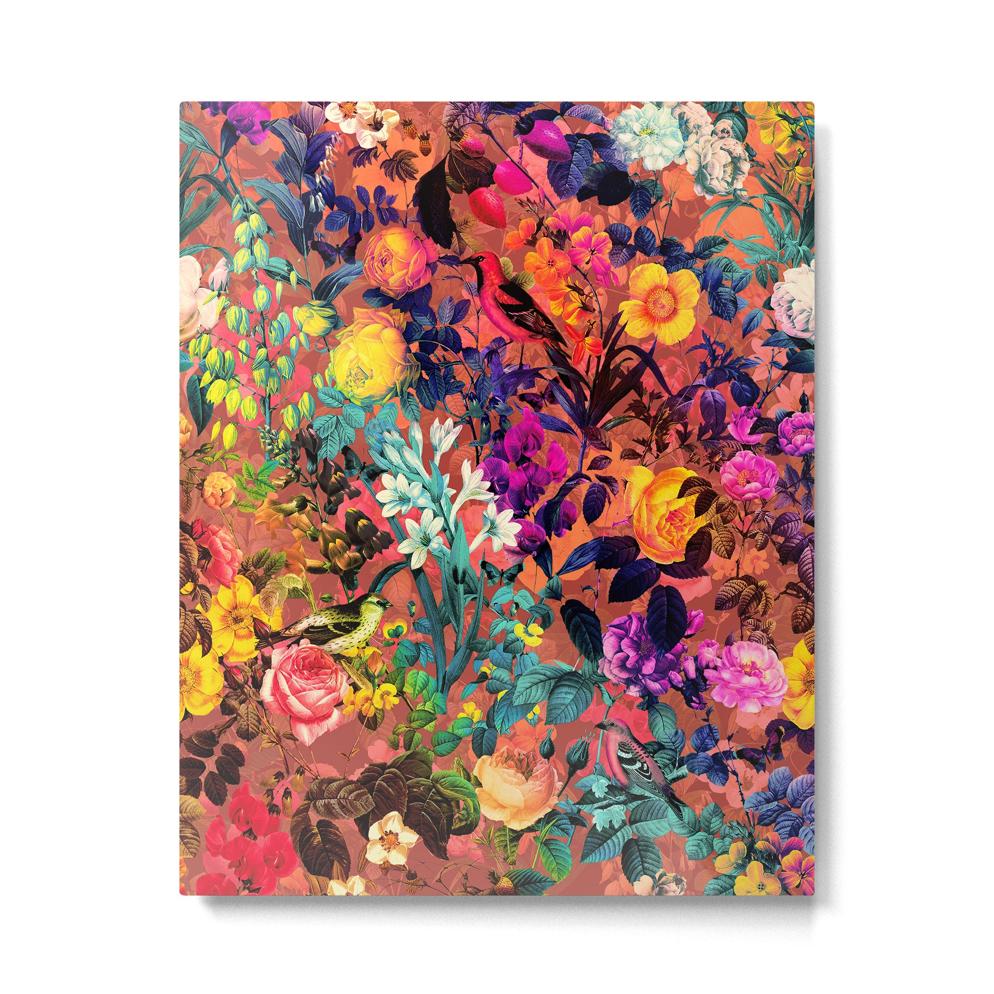 Floral and Birds II Metal Print Gallery Image 4