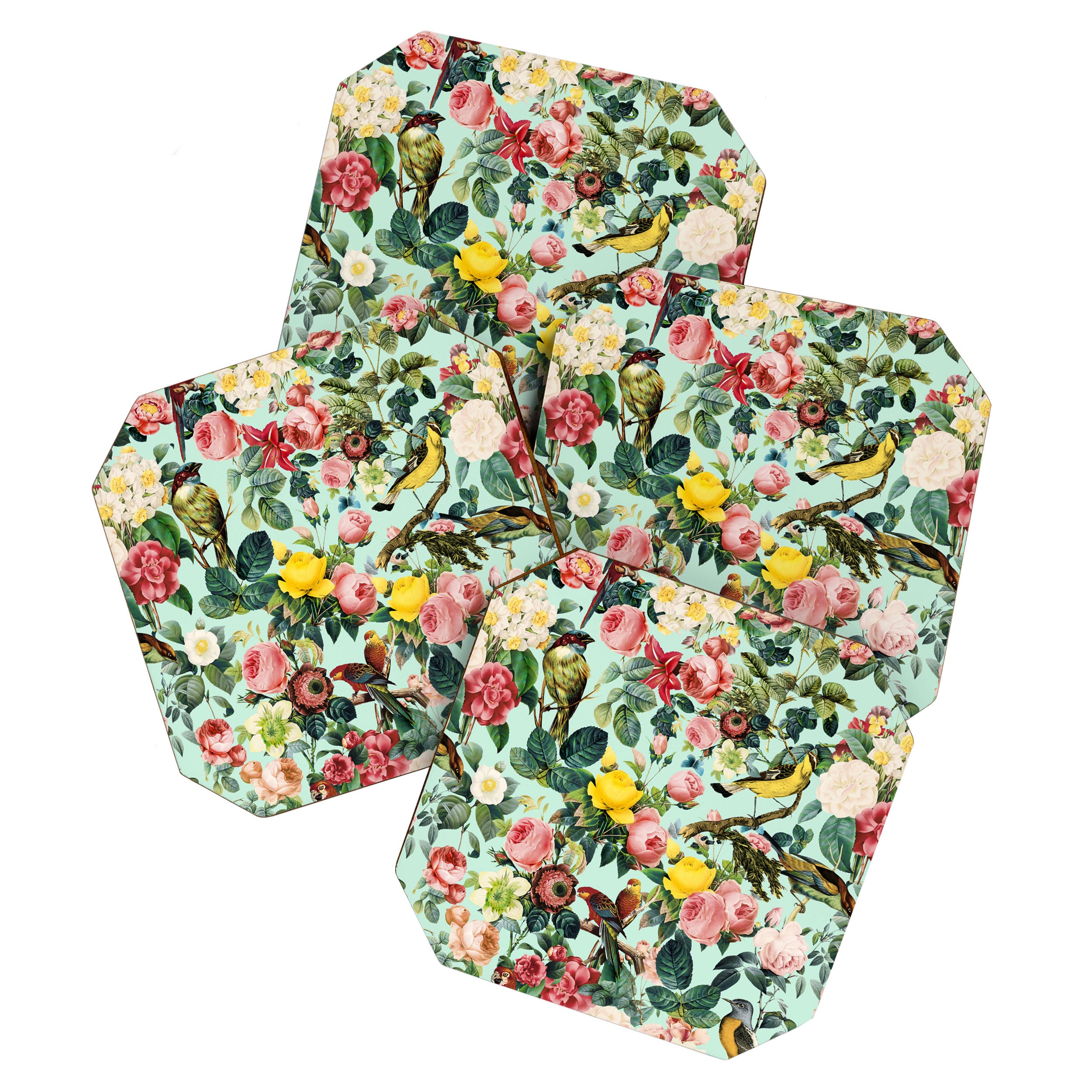 Floral and Birds III Coaster Gallery Image 1