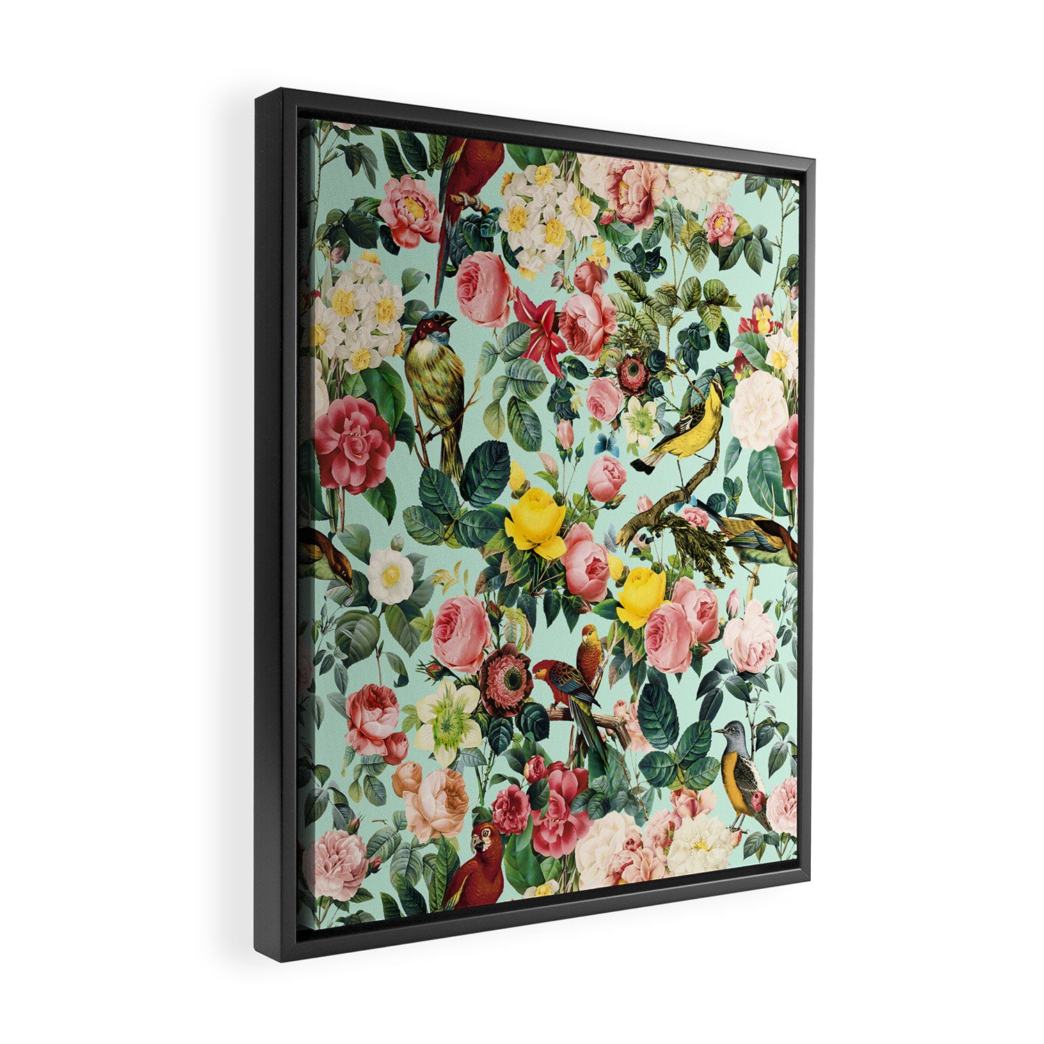Floral and Birds III Framed Canvas Print Gallery Image 2