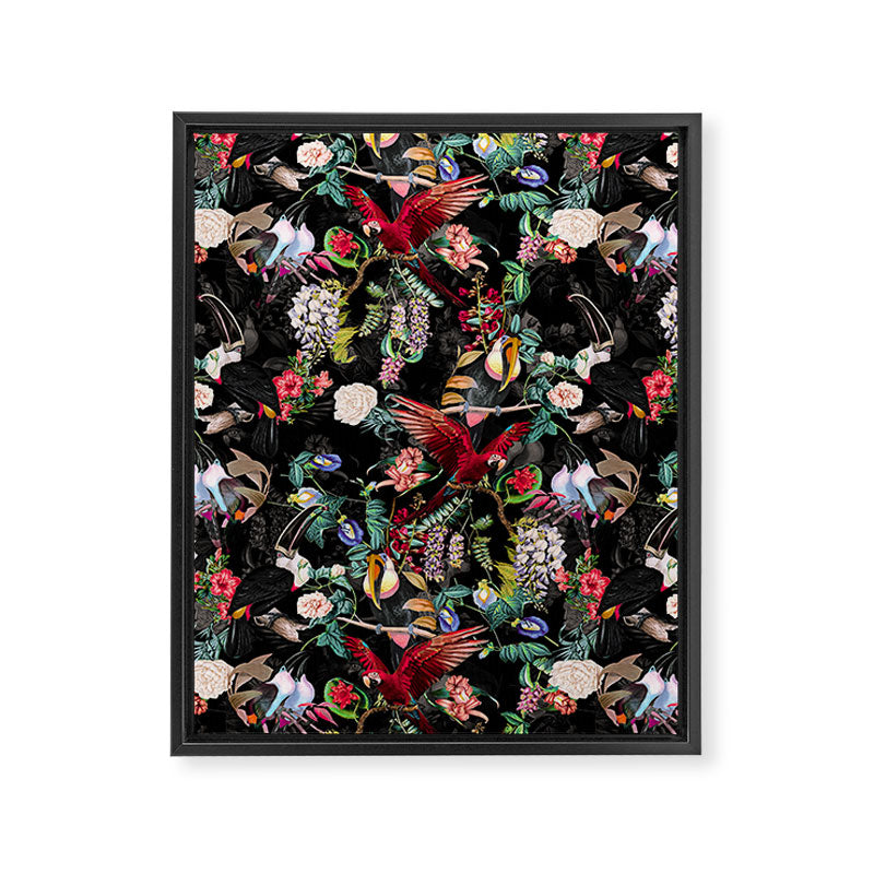 Floral and Birds IX Framed Canvas Print Gallery Image 6