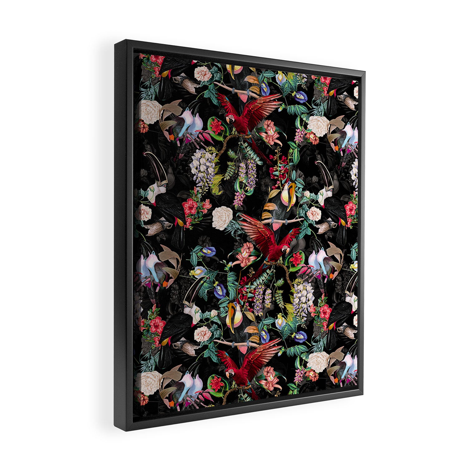Floral and Birds IX Framed Canvas Print Gallery Image 2